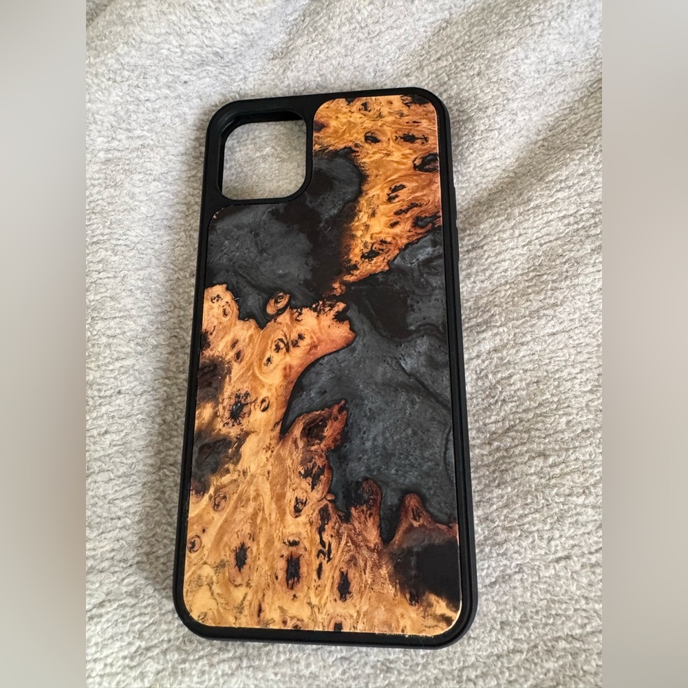 Carved iPhone 12 Pro Max Wood + Resin Phone Case